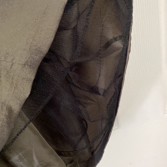 Olive Green Vintage-style Holiday Christmas Party Dress Rhinestone Buttons - Picture 7 of 8